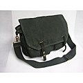 Pewter 'Correspondent' 17-inch Washed Cotton Canvas Messenger Bag