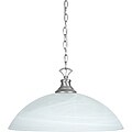 One Light Satin Nickel Pendant