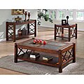 Dark Brown Slate Inlay Sofa Table