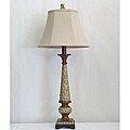 Lamp Factory Aged Gold Finish Palm Leaf Table Lamp