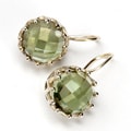 Green Amethyst Sterling Silver Earrings (India)