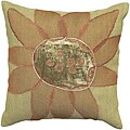 Mackay Beige/ Rose Flower Down Decorative Pillow
