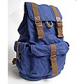 Blue 'Collegiate' 22-inch Cotton Canvas Backpack