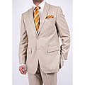 Ferrecci Men's Tan Two-button Slim-fit Suit