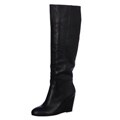 Steven by Steve Madden Women's 'P-Long' Black Tall Wedge Boots FINAL SALE
