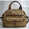 'MassTransit' 17-inch Khaki Washed Cotton Canvas Duffel Bag