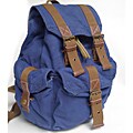 'Junket' 16-inch Blue Washed Cotton Canvas Backpack