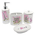 Waverly 'Tres Chic' Ceramic 4-piece Bath Accessory Set