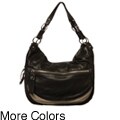 Sondra Roberts Pebble Leather Hobo Bag