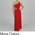Jackie Jon Women's One-shoulder Jersey Gown