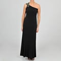 Jackie Jon Women's One Shoulder Embellished Evening Gown