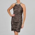 Cachet Women's Embellished Neckline Evening Dress