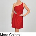 Jackie Jon Women's One-shoulder Jersey Dress