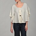 Miss Chievous Junior's Lace Tie Neck Poncho Top