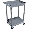 Luxor Grey 2 Tub Shelf Utility Cart