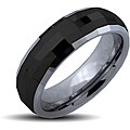 Tungsten Carbide Multi-square Faceted Two-tone Ring