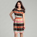 Tiana B Women's Coral/ Multi Printed Cinched Dress