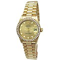Pre-owned Rolex Women's 18k Yellow Gold Oyster Perpetual Datejust Watch