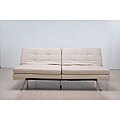 'Memphis' Cream Double-Cushion Futon Sofa/ Bed