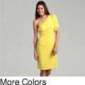 Calvin Klein Women's One-shoulder Ruched Dress