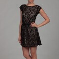 Dylan & Rose Junior's Black Lace Cut-out Back Dress