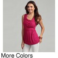 Cable & Gauge Women's Ruched Empire Top