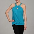 Cable & Gauge Women's Beaded-neck Tank Top