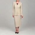 Emily Women's Chino Four-button Embellished Skirt Suit
