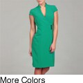 Sandra Darren Women's Crepe Goldtone Clasp Dress