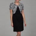 Connected Apparel Women's Black 2-piece Dress