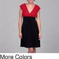 Connected Apparel Women's Shutter Ruffle Dress