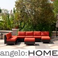 angelo:HOME Napa Springs Red Tulip 6 Piece Indoor/Outdoor Wicker Furniture Set