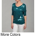 Jaden Women's Sequin-embellished V-neck Top