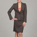 Anne Klein Women's Slate Printed Toggle Skirt Suit