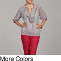 Jennifer & Grace Women's Ruffle Front Top