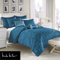 Nicole Miller City Square Peacock Twin-size Coverlet