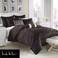 Nicole Miller City Square Black King-size Coverlet