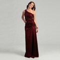 Hailey Women's One-shoulder Stretcfh Taffeta Dress