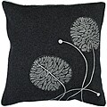 Leaf Helm Large Grey Duotone Decor Pillow