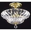 Crystal Gold 3-Light Semi-Flush Mount