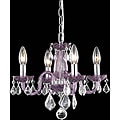 Crystal Lattice Lavender 4-light Chandelier