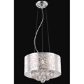 Chrome 3-Light Crystal Drop Chandelier