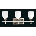 Three-Light Satin Nickel Mounted Bath Vanity