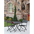 3-Piece Folding Antique Black Bistro Set