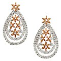 Cano Silvertone Champagne and White Cubic Zirconia Earrings