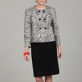 John Meyer Women's Double-breasted Jacket Skirt Suit