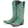 Lane Boots Women's 'Ashlee Lace' Turquoise Leather Cowboy Boots