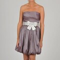 Oleg Cassini Women's Strapless Bow Taffeta Party Dress