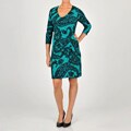 Oleg Cassini Women's Paisley Jersey Knit Dress