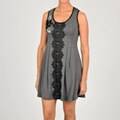 Oleg Cassini Women's Embellished Lace A-Line Dress